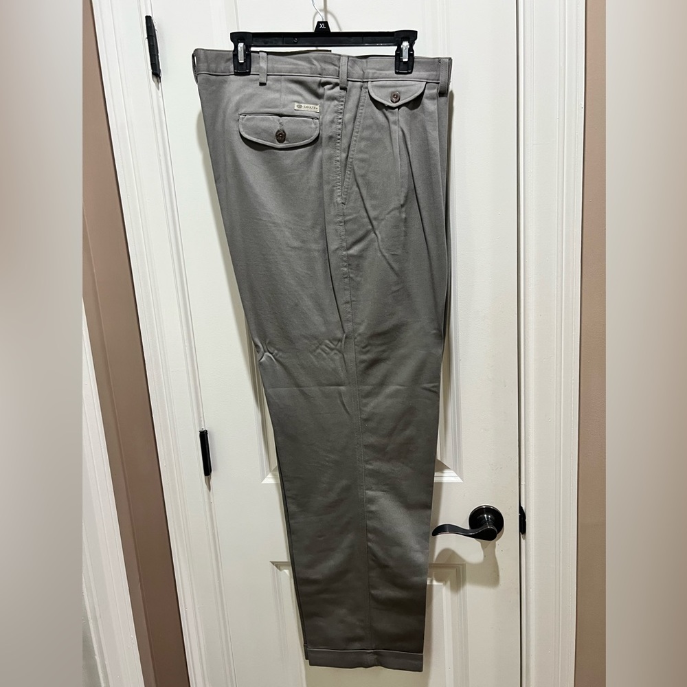Men’s Savane Khaki Chinos, Gray, size 38x32